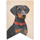 Pinscher Malerei Original Tierart Wimpelkette (Zweite Fahne)