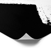Pinsel Abstrakt drucken 1 - invertiert Poster (Ecke)
