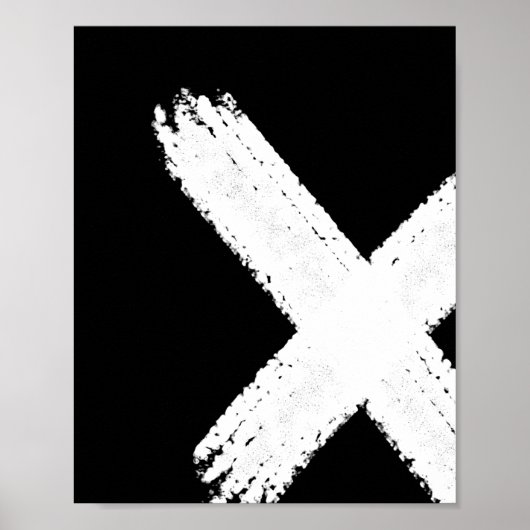 Pinsel Abstrakt drucken 1 - invertiert Poster (Vorne)