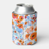 Pinsel: Abstrakte Blütentextur Dosenkühler (Kanne Vorderseite)