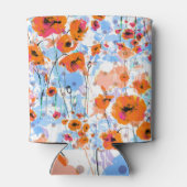 Pinsel: Abstrakte Blütentextur Dosenkühler (Rückseite)