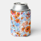 Pinsel: Abstrakte Blütentextur Dosenkühler (Kanne Rückseite)