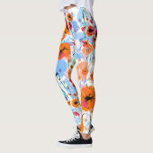 Pinsel: Abstrakte Blütentextur Leggings (Links)