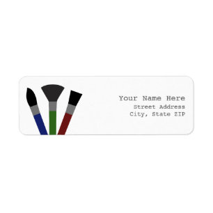 Pinsel-Adressen-Etikett