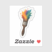 Pinsel Aufkleber (Blatt)