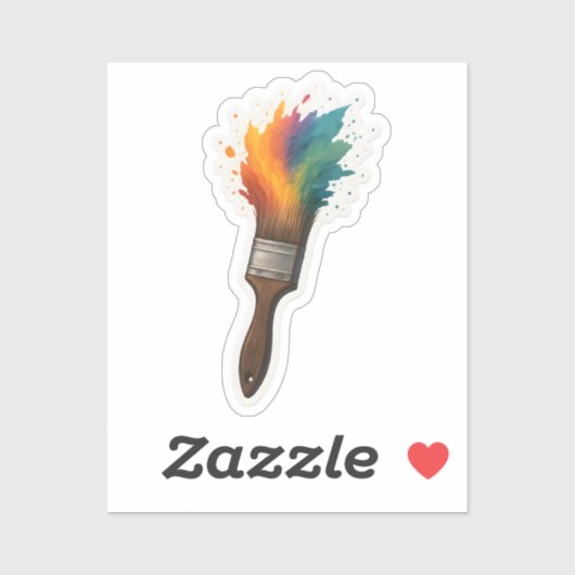 Pinsel Aufkleber (Blatt)