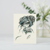 Pinsel Colour Girls Book Fantasy Art Postkarte (Stehend Vorderseite)