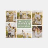 Pinsel dankbar Editable Farbfoto Collage Fleecedecke (Vorderseite (Horizontal))