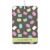 Pinsel, farbenfrohe Pinselstriche, Ihr Name Autolufterfrischer (Vorderseite)