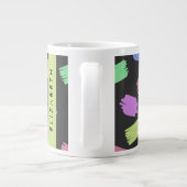 Pinsel, farbenfrohe Pinselstriche, Ihr Name Jumbo-Tasse (Rückseite)