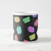 Pinsel, farbenfrohe Pinselstriche, Ihr Name Jumbo-Tasse (Vorderseite)