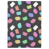 Pinsel, farbenfrohe Pinselstriche, Ihr Name Klemmbrett (Rückseite)