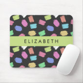 Pinsel, farbenfrohe Pinselstriche, Ihr Name Mousepad (Mit Mouse)
