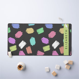 Pinsel, farbenfrohe Pinselstriche, Ihr Name Schreibtischunterlage