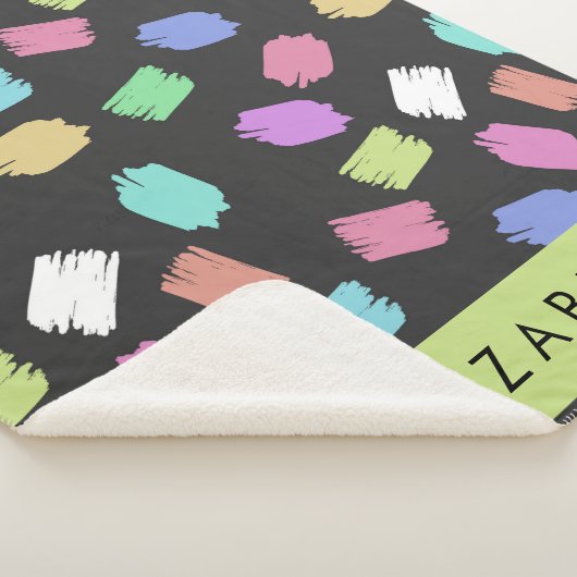 Pinsel, farbenfrohe Pinselstriche, Ihr Name Sherpadecke (3/4)