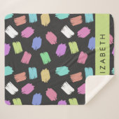 Pinsel, farbenfrohe Pinselstriche, Ihr Name Sherpadecke (Vorderseite (Horizontal))