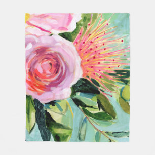 Pinsel Floral I Fleecedecke