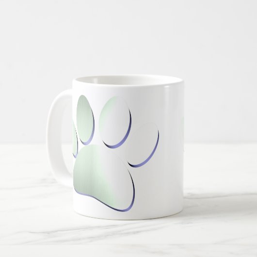 Pinsel für Hunde aus gebürstetem Metall Kaffeetasse (Vorderseite Links)