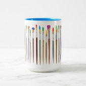 Pinsel für Künstler in mehreren Farben Zweifarbige Tasse (Mittel)