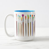 Pinsel für Künstler in mehreren Farben Zweifarbige Tasse (Links)