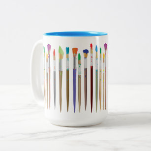 Pinsel für Künstler in mehreren Farben Zweifarbige Tasse