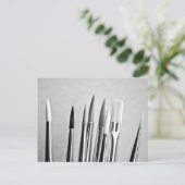 Pinsel für Künstler Postkarte (Stehend Vorderseite)