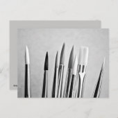 Pinsel für Künstler Postkarte (Vorne/Hinten)