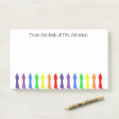 Pinsel für Künstler, vom Schreibtisch des Kunstleh Post-it Klebezettel (Auf Schreibtisch)