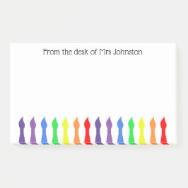 Pinsel für Künstler, vom Schreibtisch des Kunstleh Post-it Klebezettel