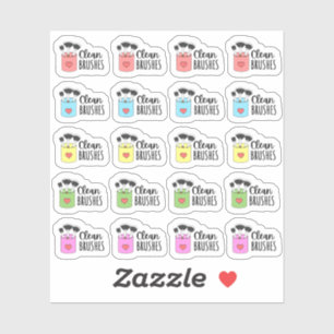 Pinsel für sauberes Makeup - Auswahl für die Organ Aufkleber