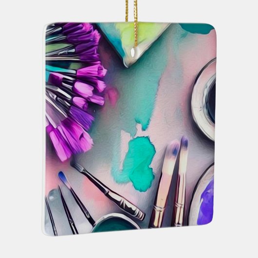 Pinsel für Wasserfarben Keramikornament (Rechts)