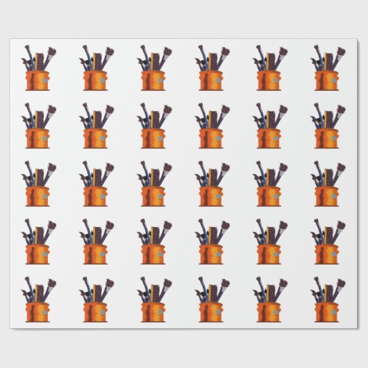 Pinsel Geschenkpapier (Flach)