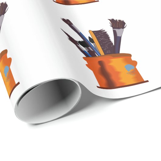 Pinsel Geschenkpapier (Rolleneckpunkt)