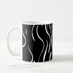 Pinsel-Grunge-Muster. Weiß und Schwarz.abstract,Ku Kaffeetasse