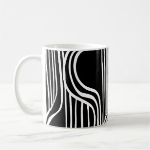 Pinsel-Grunge-Muster. Weiß und schwarz vintage. ab Kaffeetasse
