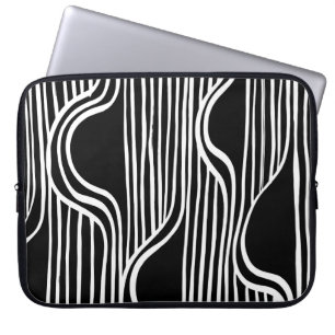 Pinsel-Grunge-Muster. Weiß und schwarz vintage. ab Laptopschutzhülle