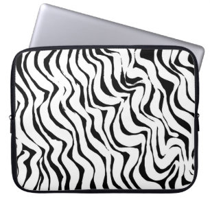Pinsel-Grunge-Muster. Weiß und schwarz vintage. ab Laptopschutzhülle