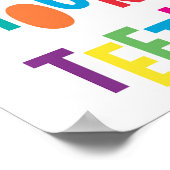 Pinsel Ihre Zähne Badezimmer Kinder Farbdrucken Poster (Ecke)