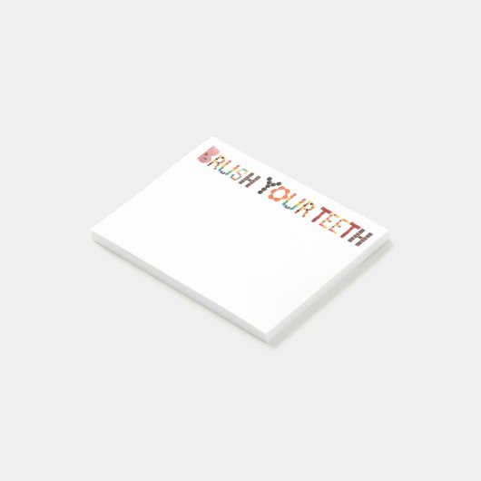 Pinsel Ihre Zähne Erinnerung Post-its mit Candy Post-it Klebezettel (angewinkelt)