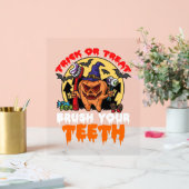 Pinsel Ihre Zähne Funny Dental Hygienist Puff Acrylschild (Hochzeit)