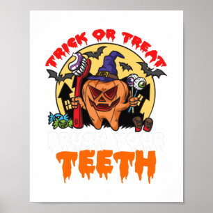 Pinsel Ihre Zähne Funny Dental Hygienist Puff Poster