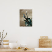 Pinsel in einem Vintagen Jar Still Life Poster (Küche)