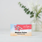 Pinsel | Kunstmaterial Visitenkarte (Stehend Vorderseite)