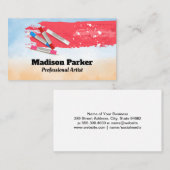 Pinsel | Kunstmaterial Visitenkarte (Vorne/Hinten)