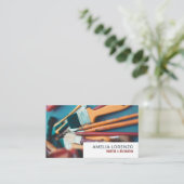 Pinsel, Maler und Dekorator Visitenkarte (Stehend Vorderseite)