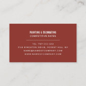 Pinsel, Maler und Dekorator Visitenkarte (Rückseite)