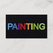 Pinsel mit farbigen Farbflecken in der Hand Visitenkarte (Rückseite)