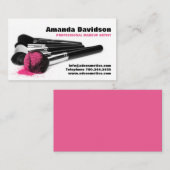 Pinsel mit rosafarbenem Pulver Visitenkarte (Vorne/Hinten)