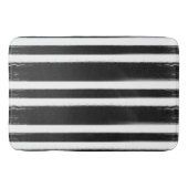 Pinsel mit schwarzem und weißem Streifen Badematte (Vorderseite)