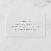 Pinsel mit weißer Textur und Chic Monogram Visitenkarte (Rückseite)